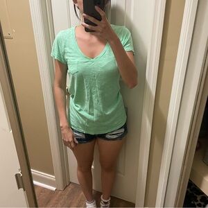 Gap — Mint Green V Cut Shirt